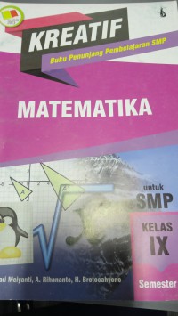 Kreatif Buku Pembelajaran SMP Matematika untuk SMP Kelas IX semester 1